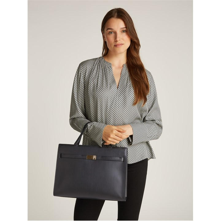 Tommy Hilfiger Women's Black Th Heritage Workbag