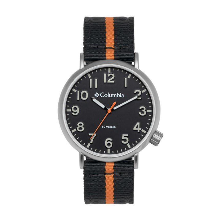 COLUMBIA COLUMBIA TRAILBANKS BLACK SILICONE RUBBER STRAP SPORTS WATCH