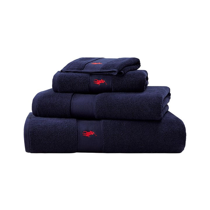 Ralph Lauren Home Unisex Blue Polo Player Towel Hand Towel