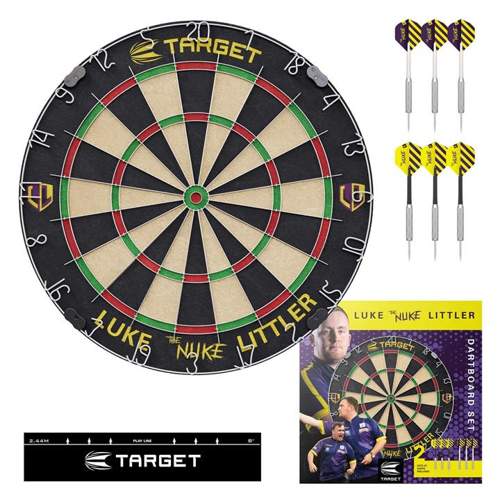 Target Darts Unisex Multi Luke Littler Dartboard Set -