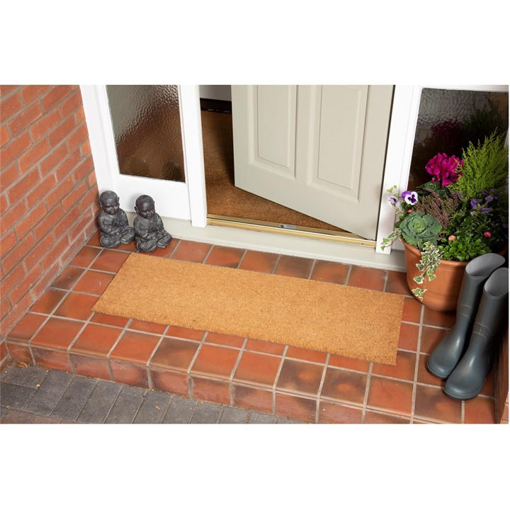 Arthouse Unisex Beige Astley Plain Pvc Backed Coir 40X120cm Door