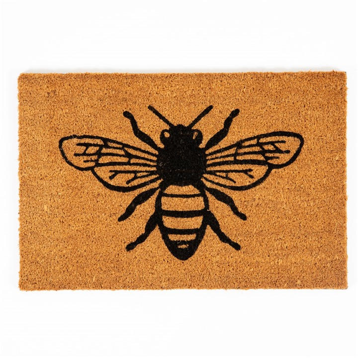 Arthouse Unisex Black Astley Printed Monochrome Bee Pvc Backed Coir 40X6