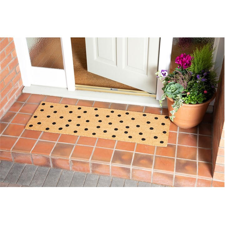 Arthouse Unisex Black Astley Printed Totally Dotty Pvc Backed Coir 40X12