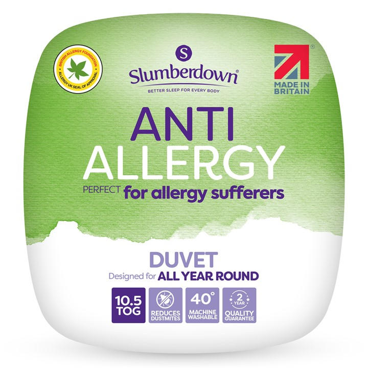 Slumberdown Unisex White Anti Allergy 10.5 Tog Duvet King