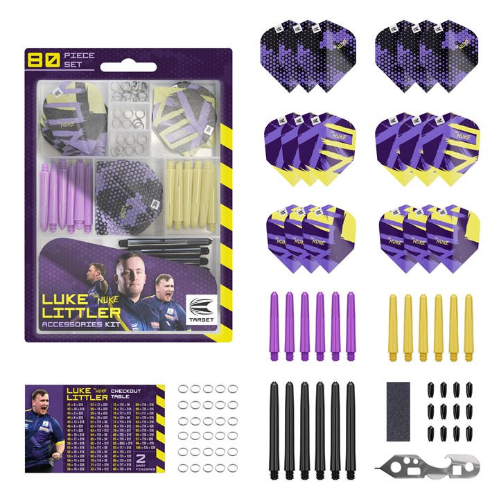 Target Darts Unisex Purple Luke Littler Dart Accessories Kit
