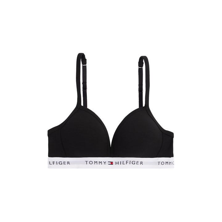 Tommy Hilfiger Girls Black Triangle Bra Fixed Foam Large