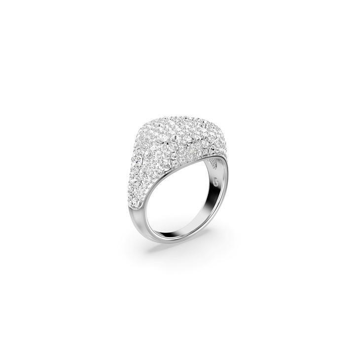 SWAROVSKI SUBLIMA COCKTAIL RING, WHITE, RHODIUM PLATED
