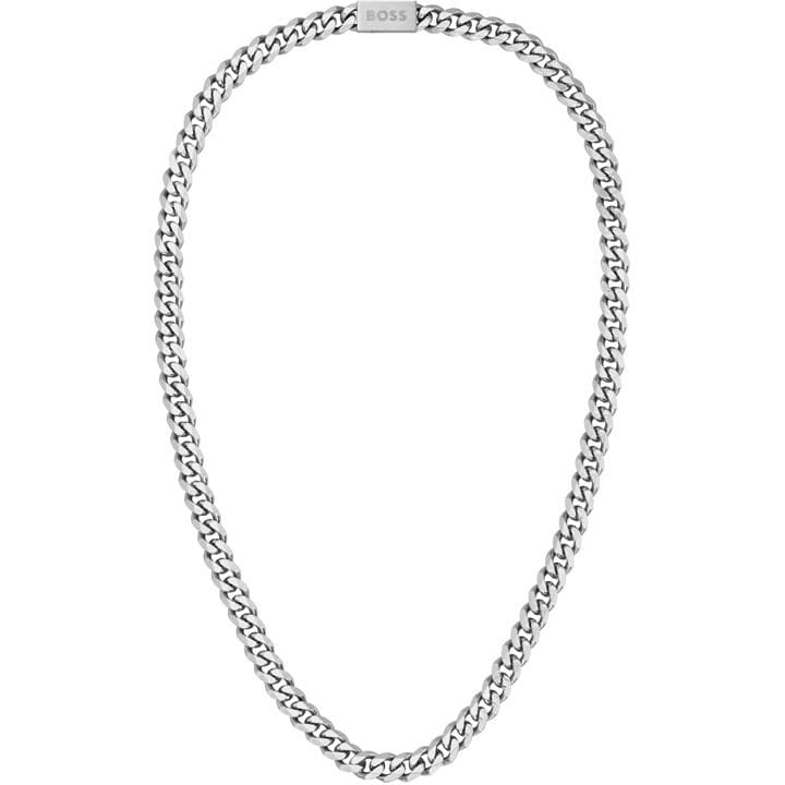 Boss Men's Silver Gents Cuban Chain For Him Necklace
