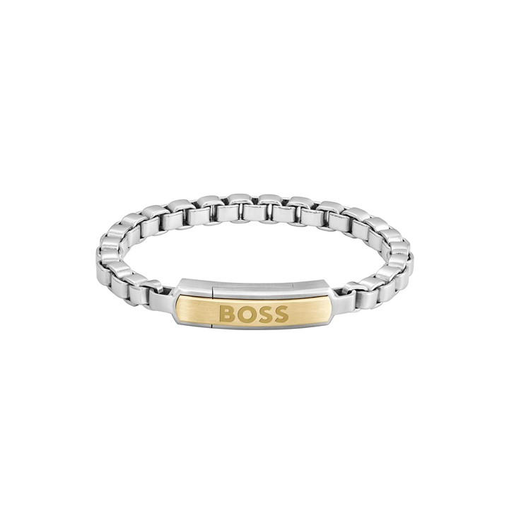 Boss Men's Silver Gents Devon Box Chain Bracelet