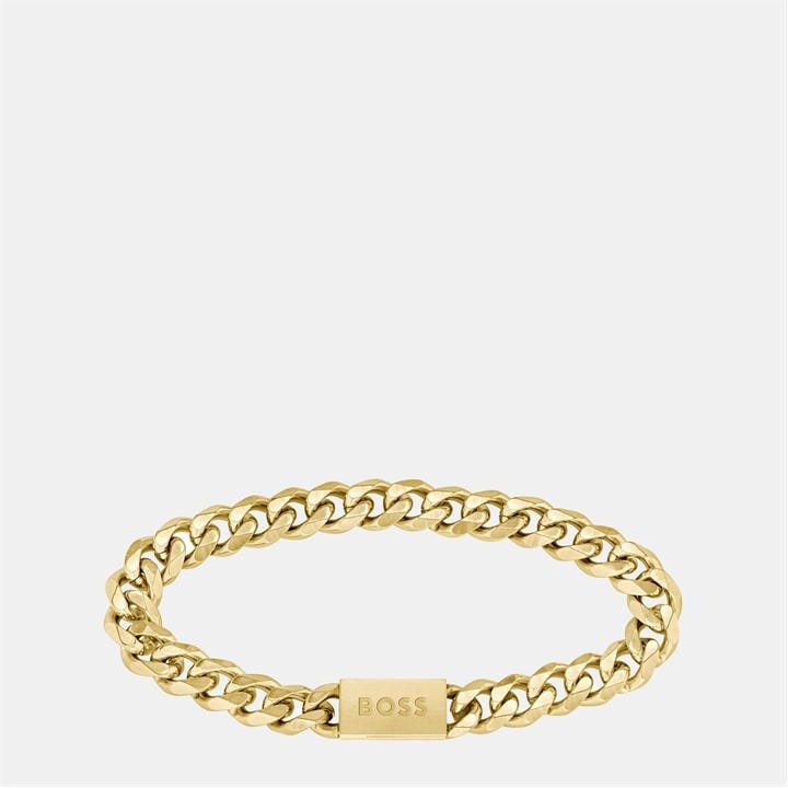 Boss Men's Gold Gents Chain For Him Bracelet -