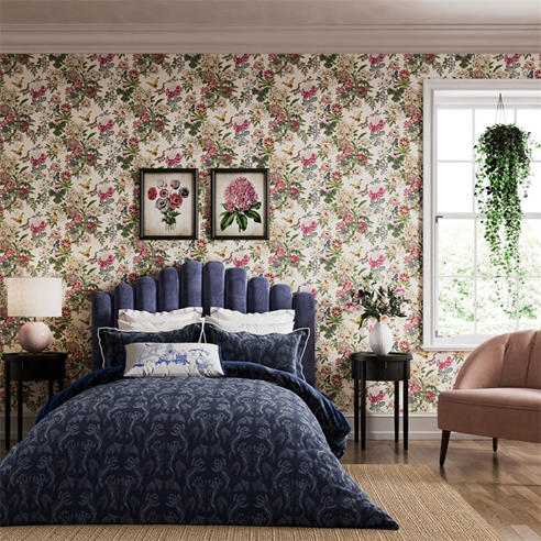 Sanderson - Voyaging Koi Cotton Cover Set Midnight