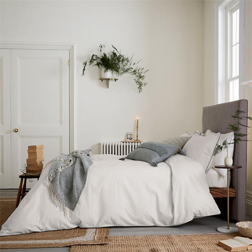 Bedeck of Belfast - Eben Cotton Duvet Cover Set Chalk