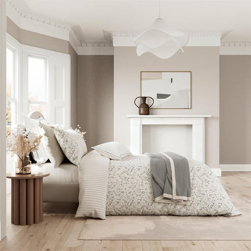 Bedeck of Belfast - Ayda Cotton Duvet Cover Set Chalk