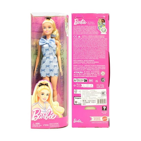 Barbie - Fashionista Doll Blue Bow Dress