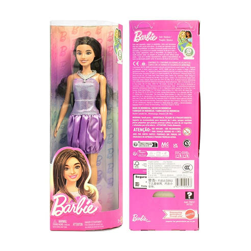 Barbie - Fashionistas Doll with Sequined Purple Dress