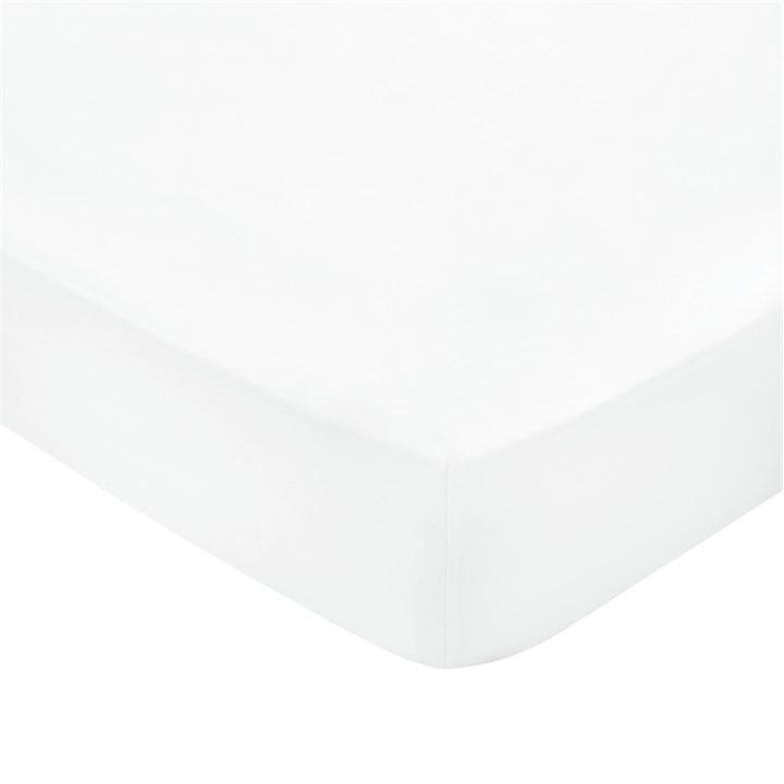 BEDECK OF BELFAST FINE LINENS 600TC PLAIN DYE FITTED SHEET