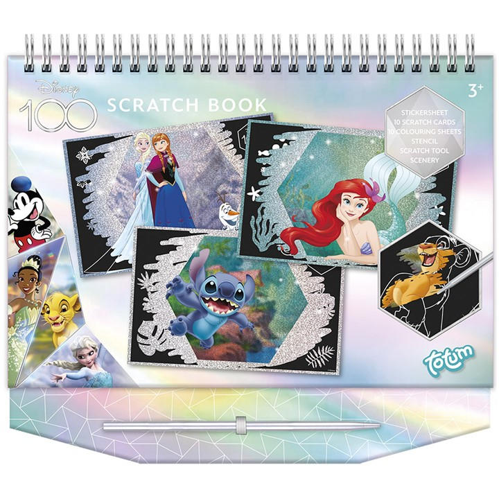Totum Unisex Kids None Disney 100 Years Scratchbook -