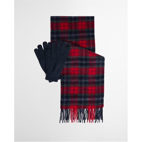 Barbour - Mens Tartan Scarf and Glove Set