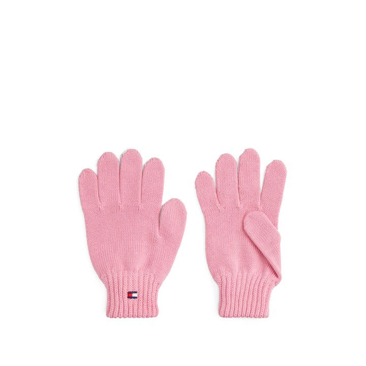 Tommy Hilfiger Unisex Kids Pink ' Small Flag Knitted Gloves