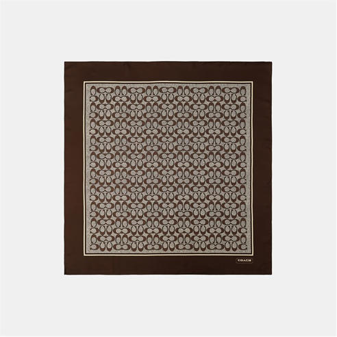 COACH - TEXTURED SIGNATURE C PRINTED SILK SQUARE