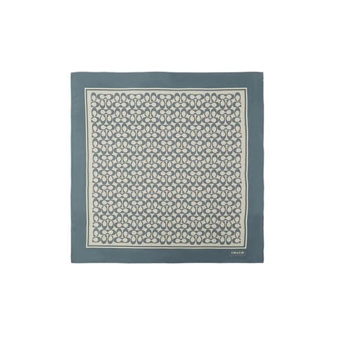 COACH - TEXTURED SIGNATURE C PRINTED SILK SQUARE
