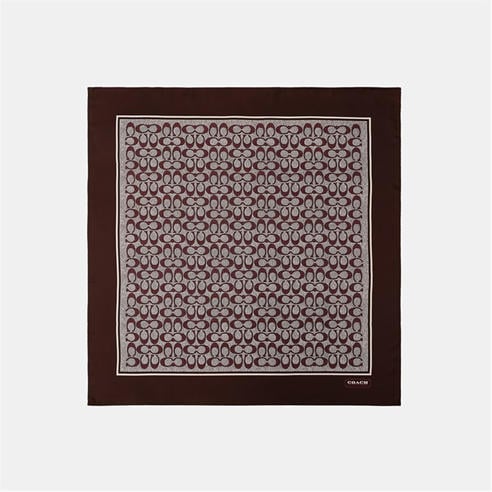 COACH - TEXTURED SIGNATURE C PRINTED SILK SQUARE