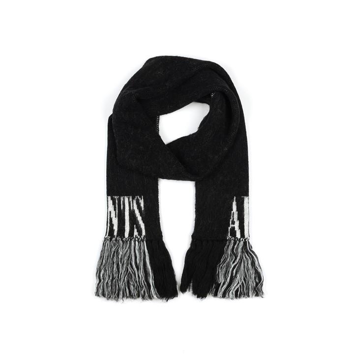Black - AllSaints - All State Knit Scarf Ld99