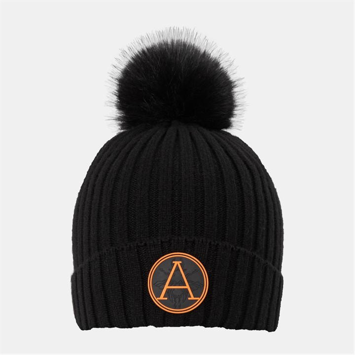 Arctic Army Bobble Hat In Black