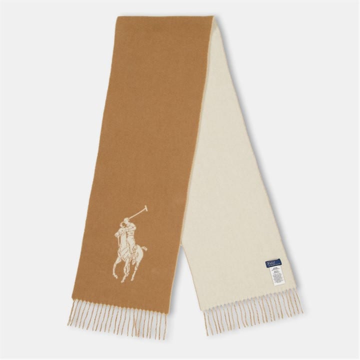 Polo Ralph Lauren Olo Logo Scarf Ld54 In Sand