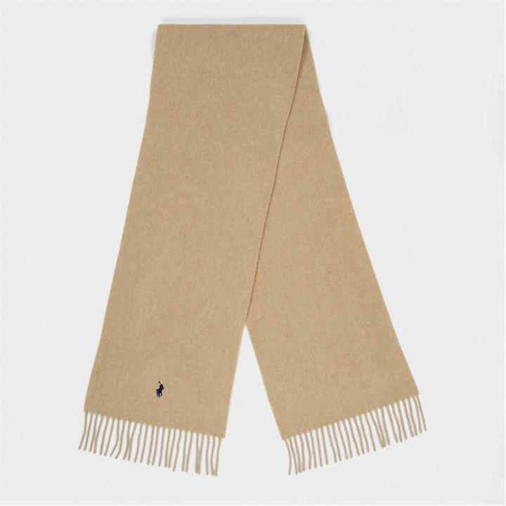 Polo Ralph Lauren Olo Wool Scarf In Sand