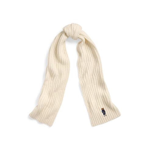 POLO RALPH LAUREN - Women's Polo Bear Wool Embroidered Midweight Scarf