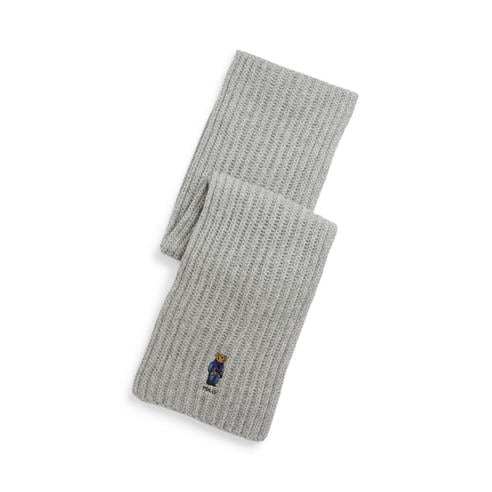 POLO RALPH LAUREN - Women's Polo Bear Wool Embroidered Midweight Scarf