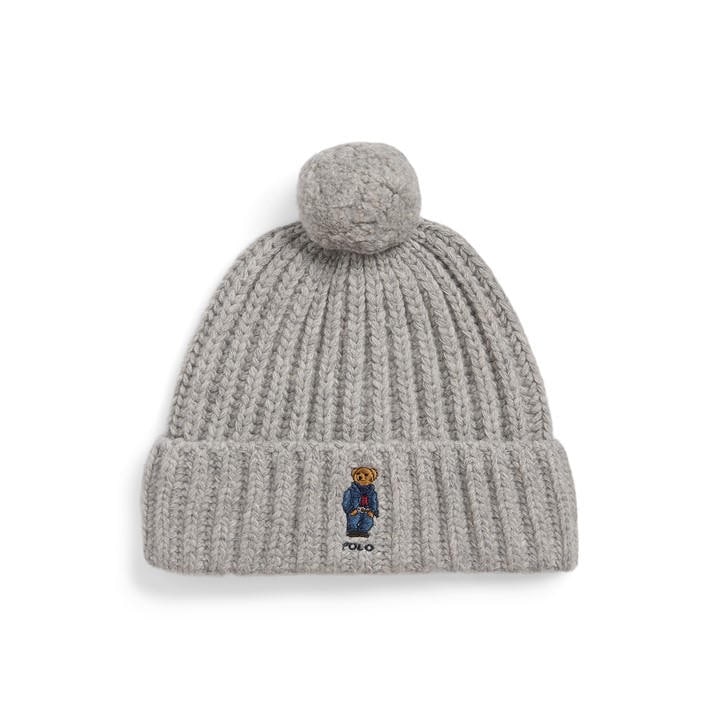 POLO RALPH LAUREN BEAR RIB POM POM BEANIE