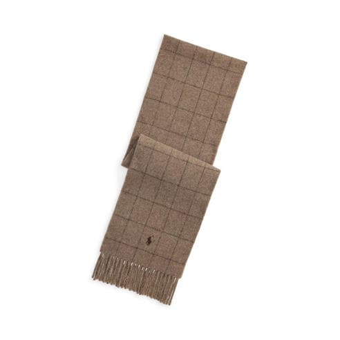 Polo Ralph Lauren - Windowpane Plaid Wool Blend Scarf