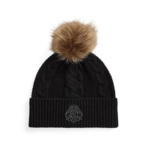 Lauren by Ralph Lauren - Pom-Pom Cable-Knit Beanie