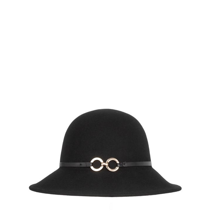 Biba Metal Trim Bucket Hat In Black
