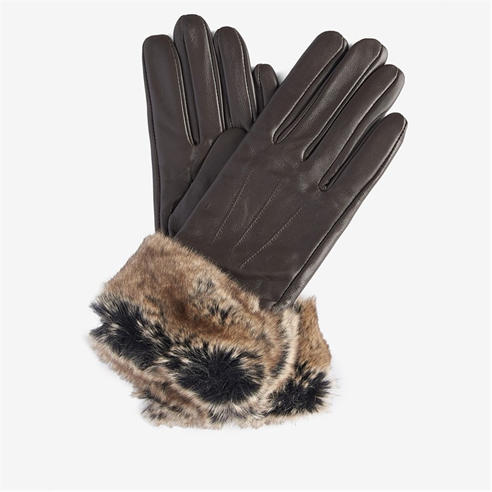 Barbour - Fur Trimmed Leather Gloves