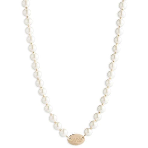 LAUREN BY RALPH LAUREN - Lauren Ralph Lauren Gold & Pearl Logo Necklace