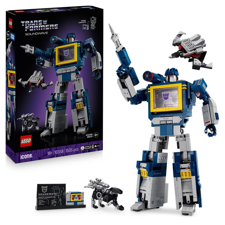 LEGO LEGO Icons Transformers: Soundwave Set for Adults 10358 - Multi