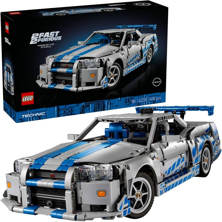 Lego Unisex Multi Lego® Technic 2 Fast 2 Furious Nissan Skyline Gt-R (R34) Car Model Kit 42110
