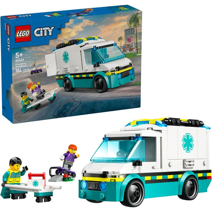 Lego Multi City 60451 Emergency Ambulance Toy Vehicle Set -