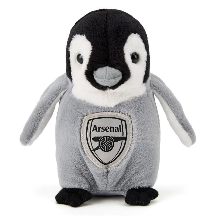Team Unisex Kids Grey Football Licensed Penguin Soft Toy 19 Cm