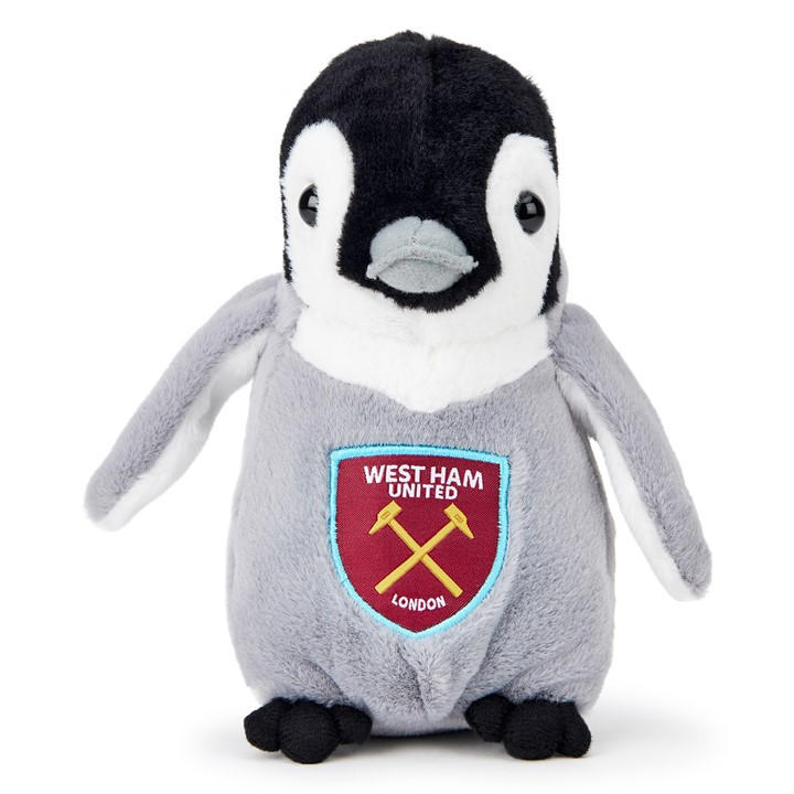 Team Unisex Kids Grey Football Licensed Penguin Soft Toy 19 Cm