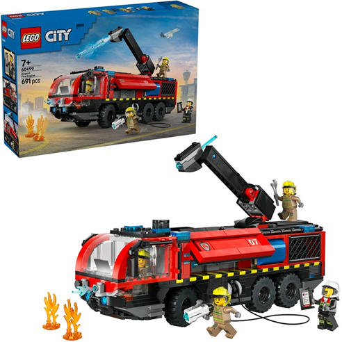 LEGO - City Airport Fire Engine - Toy Truck Building Set 60499
