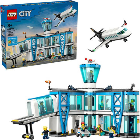 LEGO - City Airport with Airplane - Toy Model Kit - 60502