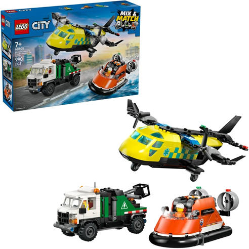 LEGO - City Airplane Service Truck & Hovercraft Remix 60505