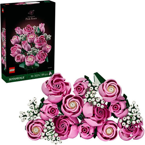 LEGO - Botanicals Bouquet of Pink Roses Faux Flowers Set 10374
