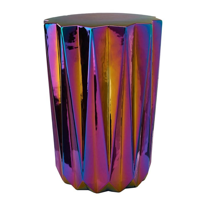 Pols Potten Unisex Multi Oily Folds Ceramic Side Table