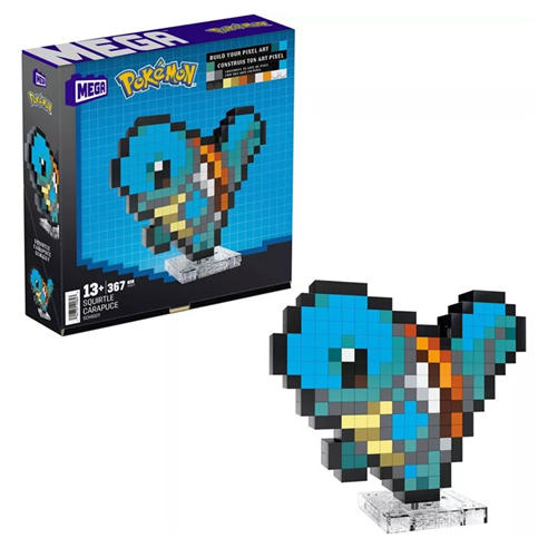 Pokemon - Mega Construx  Pokémon Squirtle Pixel Art
