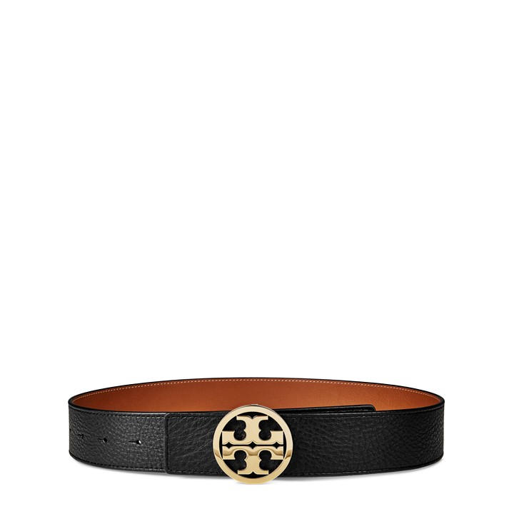 Tory Burch Women's Black Miller Reversible Belt Size 80
